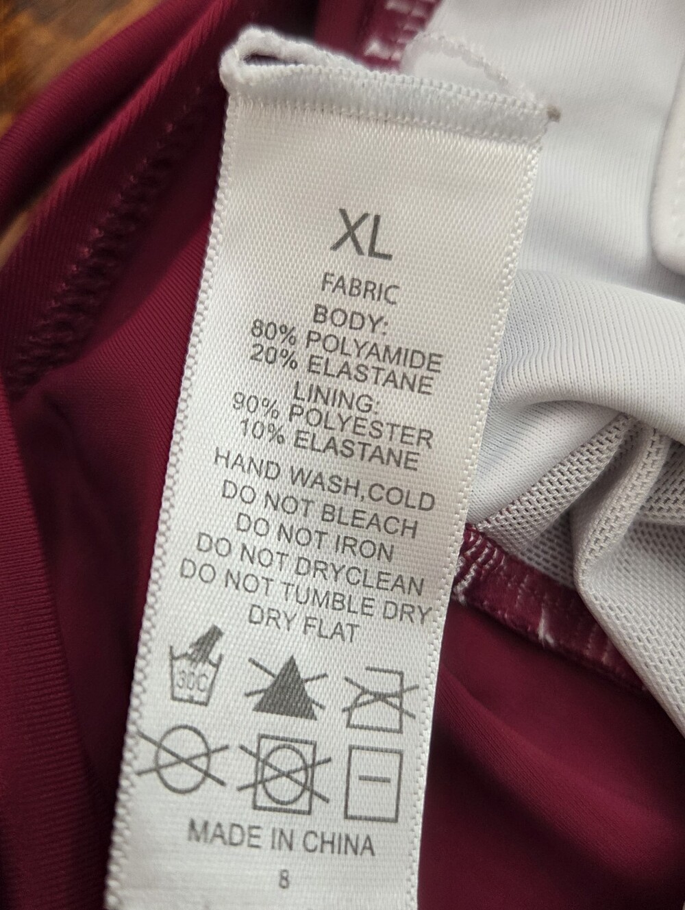 Cranberry One Piece Swim Bathing Suit XL Adjustable Straps Like New - Picture 4 of 6